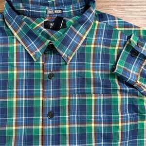 Alaskan Hardgear Plaid Untucked Button Shirt Wool Blend 2XL‎ Green Rugged Duluth
